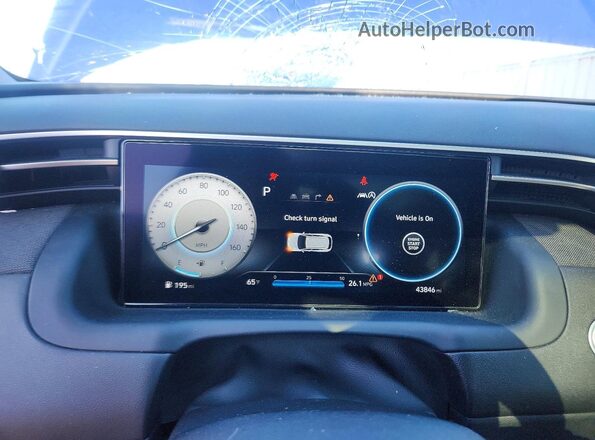 5NMJECAEXNH111468 2022 HYUNDAI TUCSON Blue Instrument cluster view