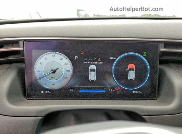 5NMJECAEXNH160427 2022 HYUNDAI TUCSON White Vista del cuadro de instrumentos