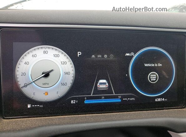 5NMJF3AE1NH001275 2022 HYUNDAI TUCSON White Vista del cuadro de instrumentos