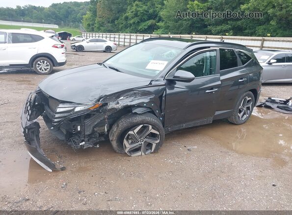 5NMJF3AE4NH145161 2022 HYUNDAI TUCSON Gray Առջևի ձախ երեք քառորդ տեսարան