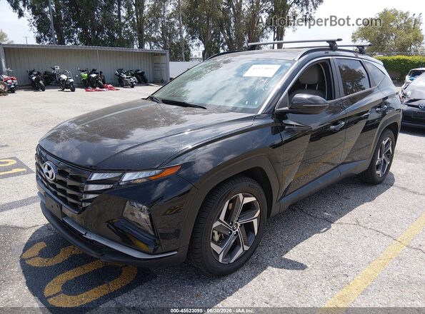 5NMJF3AE5PH172064 2023 HYUNDAI TUCSON Black წინა მარცხენა ხედი სამი მეოთხედიდან