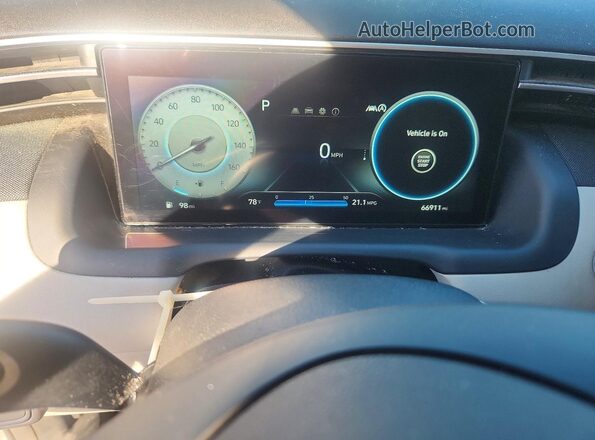 5NMJF3AE7NH048763 2022 HYUNDAI TUCSON Silver Instrument cluster view