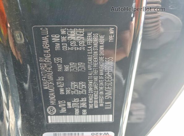 5NMJF3DE8RH350855 2024 HYUNDAI TUCSON Black Vista de la etiqueta del VIN
