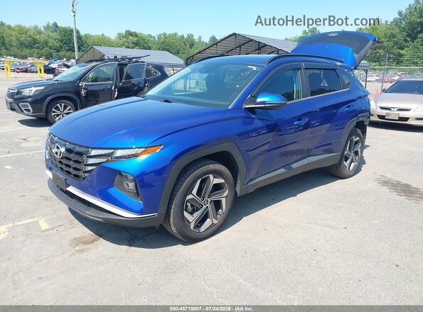 5NMJFCAE1NH002149 2022 HYUNDAI TUCSON Blue Առջևի ձախ երեք քառորդ տեսարան