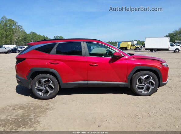 5NMJFCAE1NH133016 2022 HYUNDAI TUCSON Red უკანა სალონის ხედი