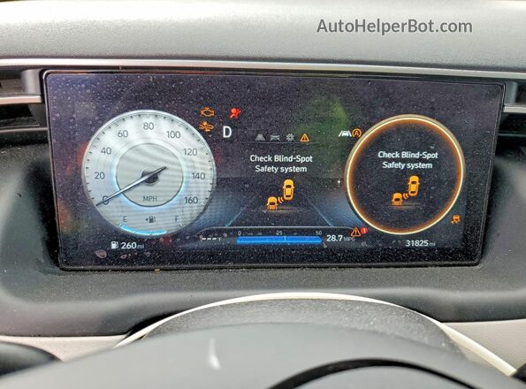 5NMJFCAE1PH268211 2023 HYUNDAI TUCSON Black ხელსაწყოთა პანელის ხედი