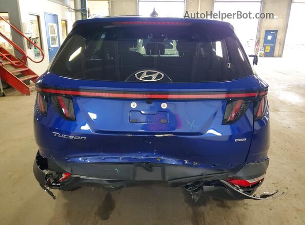 5NMJFCAE5NH134847 2022 HYUNDAI TUCSON Blue Вид ззаду