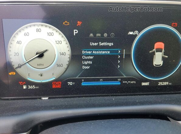 5NMJFCAE5PH188457 2023 HYUNDAI TUCSON Silver Instrument cluster view