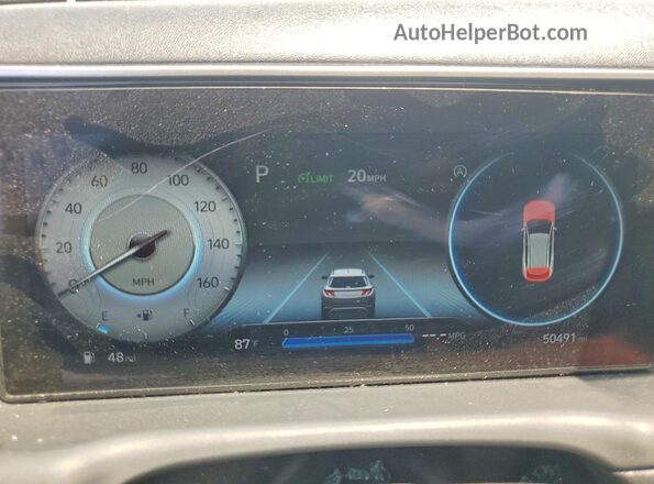 5NMJFCAE9NH065662 2022 HYUNDAI TUCSON White Սարքավորումների վահանակի տեսք