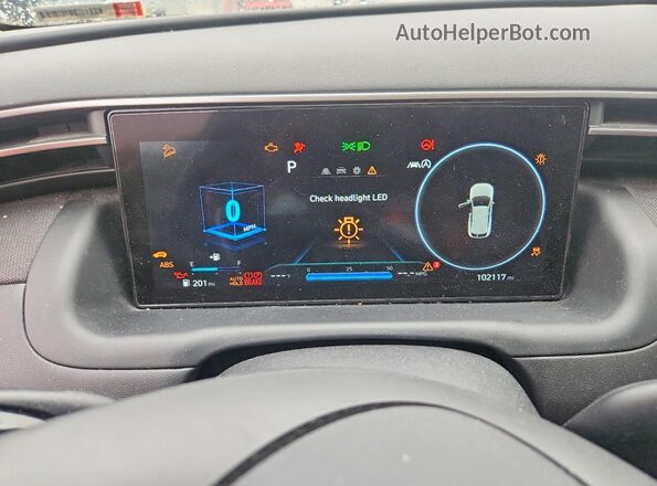 5NMJFCAE9NH157631 2022 HYUNDAI TUCSON Gray ხელსაწყოთა პანელის ხედი