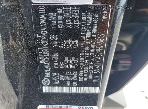 5NMJFCAE9PH255643 2023 HYUNDAI TUCSON Black ძრავის განყოფილების ხედი