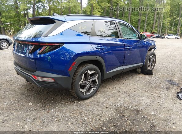 5NMJFCAEXNH095799 2022 HYUNDAI TUCSON Blue Trasero derecho
