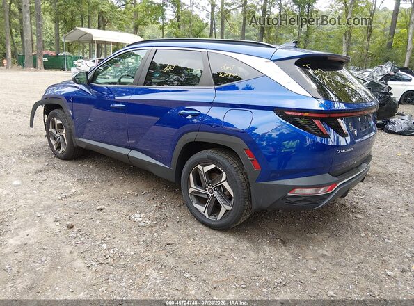 5NMJFCAEXNH095799 2022 HYUNDAI TUCSON Blue Trasero izquierdo