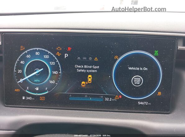 5NMJFCAEXNH105859 2022 HYUNDAI TUCSON Blue უკანა სავარძლების ხედი