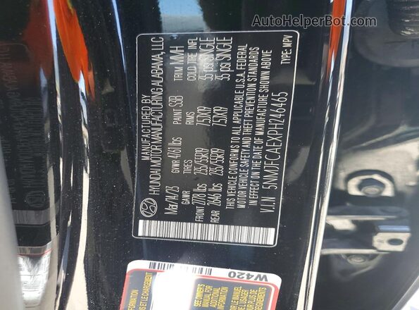 5NMJFCAEXPH246465 2023 HYUNDAI TUCSON Black Engine compartment view