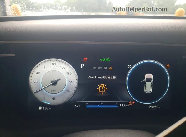 5NMJFCAEXPH287808 2023 HYUNDAI TUCSON White Instrument cluster view