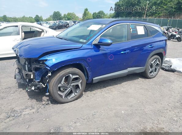 5NMJFCDE1RH348817 2024 HYUNDAI TUCSON Blue წინა მარცხენა ხედი სამი მეოთხედიდან