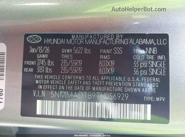 5NMMADTB9TH056929 2026 GENESIS GV70 Silver Շարժիչի բաժամունքի տեսք