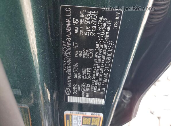 5NMMCDTCXRH007797 2024 GENESIS GV70 Green VIN კოდის სტიკერის ხედი