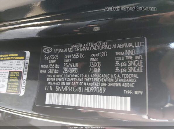 5NMP14G18TH092089 2026 HYUNDAI SANTA FE HYBRID Черный Вид подкапотного пространства