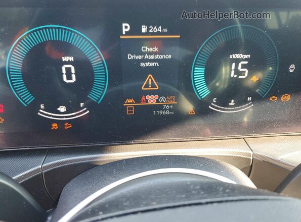 5NMP14GL2RH045537 2024 HYUNDAI SANTA Gray Սարքավորումների վահանակի տեսք