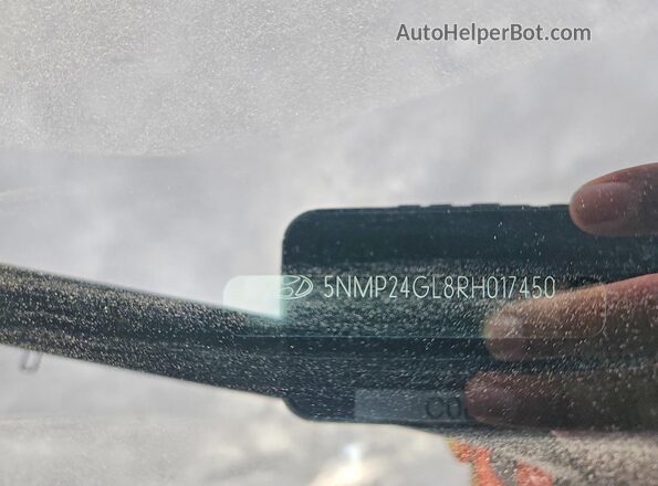 5NMP24GL8RH017450 2024 HYUNDAI SANTA Gray VIN კოდის სტიკერის ხედი