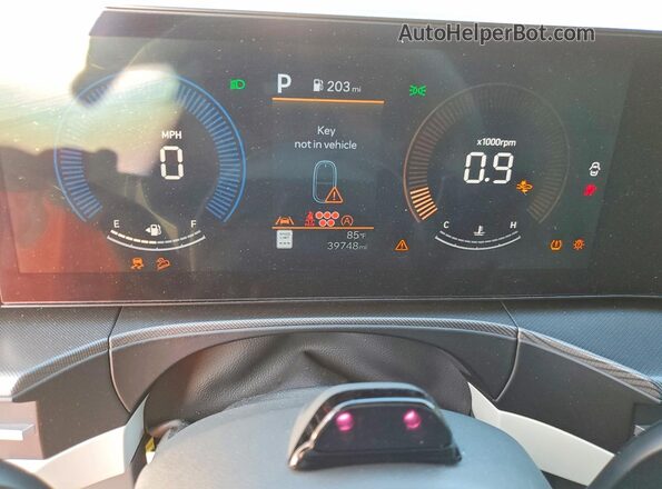 5NMP24GLXRH004182 2024 HYUNDAI SANTA Gray Вид щитка приладів