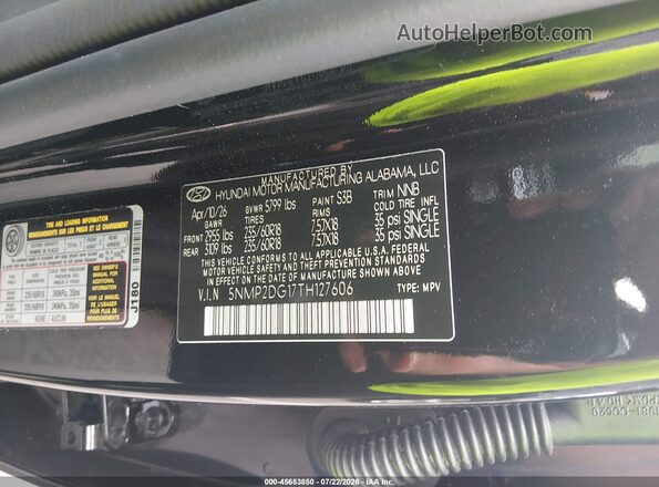 5NMP2DG17TH127606 2026 HYUNDAI SANTA FE HYBRID Black Engine compartment view