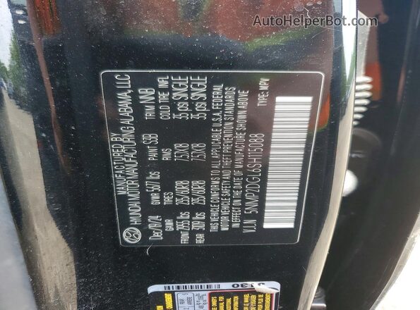 5NMP2DGL6SH115088 2025 HYUNDAI SANTA Black VIN կոդի պիտակի տեսք