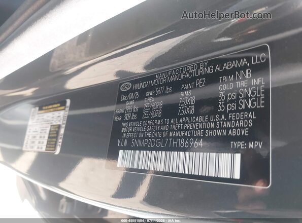 5NMP2DGL7TH186964 2026 HYUNDAI SANTA FE Gray Շարժիչի բաժամունքի տեսք