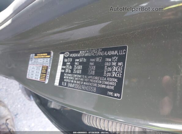 5NMP2DGL9RH031518 2024 HYUNDAI SANTA FE Black Շարժիչի բաժամունքի տեսք
