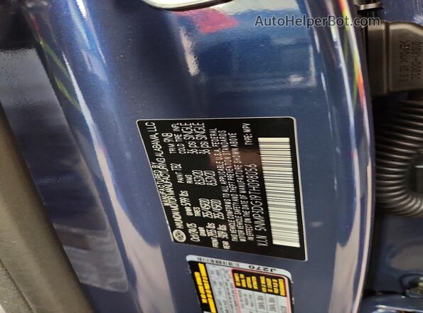 5NMP3DG19TH098056 2026 HYUNDAI SANTA Blue VIN կոդի պիտակի տեսք