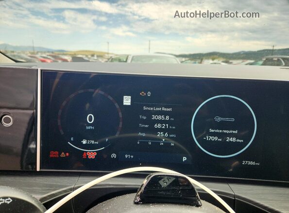5NMP44GL2SH122176 2025 HYUNDAI SANTA Charcoal Instrument cluster view