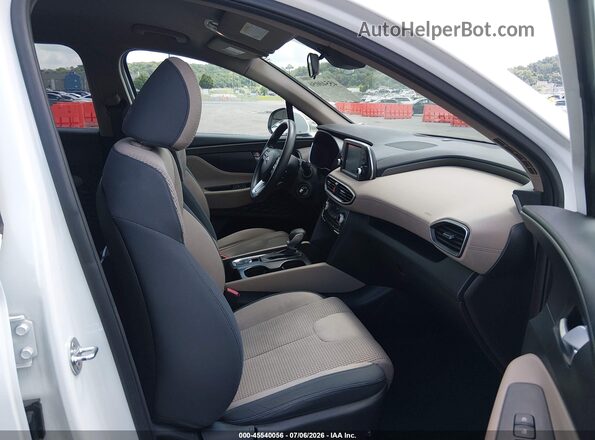 5NMS23AD0KH018782 2019 HYUNDAI SANTA FE White Widok wnętrza z przodu
