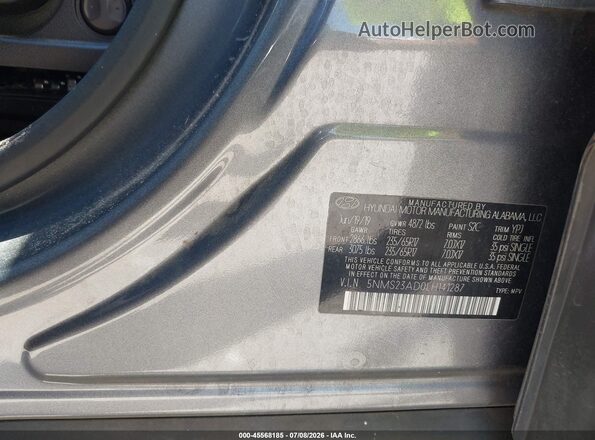 5NMS23AD0LH141287 2020 HYUNDAI SANTA FE Серебряный Вид подкапотного пространства