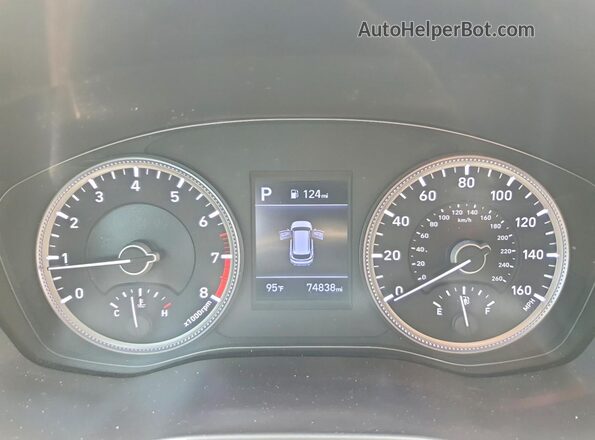 5NMS23AD0LH192076 2020 HYUNDAI SANTA White Vista del cuadro de instrumentos