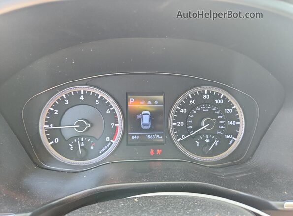 5NMS23AD1KH043710 2019 HYUNDAI SANTA Blue ხელსაწყოთა პანელის ხედი