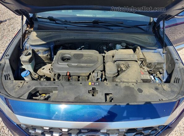 5NMS23AD1KH043710 2019 HYUNDAI SANTA Blue ძრავის განყოფილების ხედი