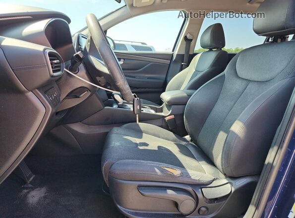 5NMS23AD1KH043710 2019 HYUNDAI SANTA Blue წინა სალონის ხედი