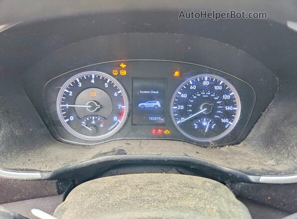 5NMS23AD1KH106014 2019 HYUNDAI SANTA Black Widok zestawu wskaźników