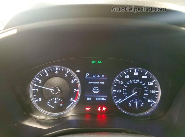 5NMS23AD1LH169230 2020 HYUNDAI SANTA Gray Вид щитка приладів