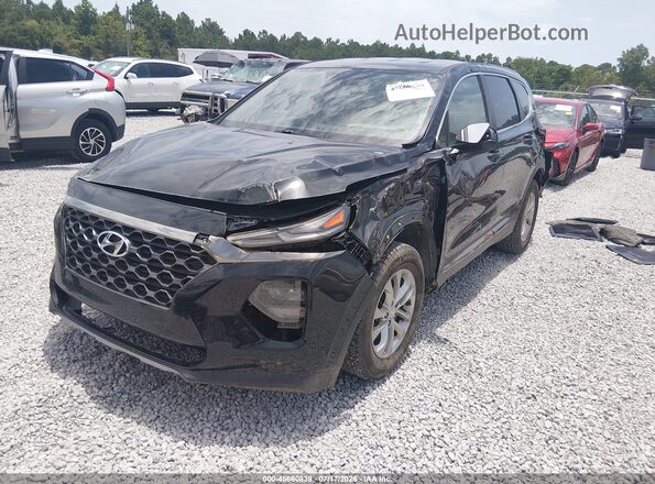 5NMS23AD2KH005709 2019 HYUNDAI SANTA FE Black Առջևի ձախ երեք քառորդ տեսարան