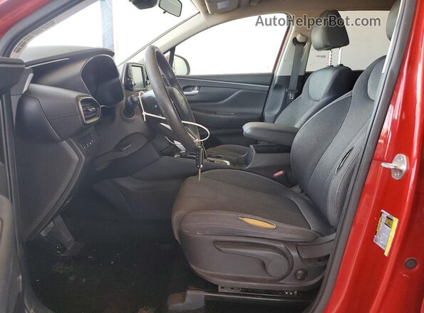 5NMS23AD2KH009386 2019 HYUNDAI SANTA Red Vista interior delantera