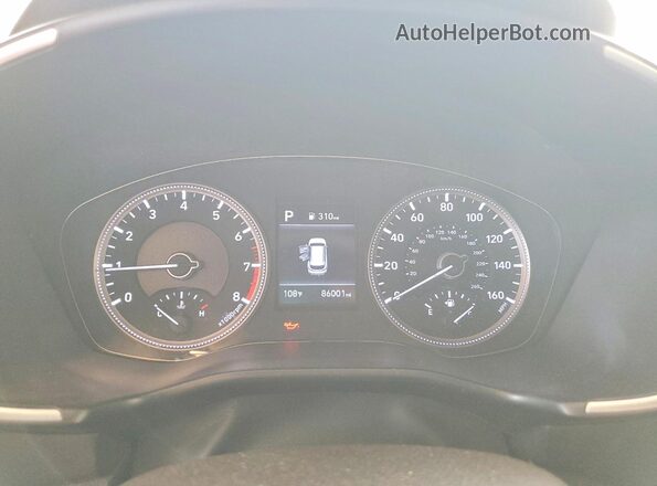 5NMS23AD2KH009386 2019 HYUNDAI SANTA Red Vista del cuadro de instrumentos