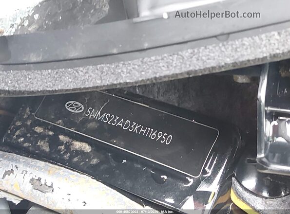 5NMS23AD3KH116950 2019 HYUNDAI SANTA FE Black Вид підкапотного простору