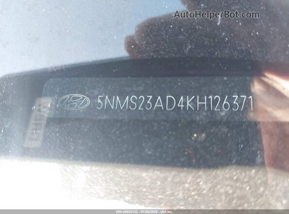 5NMS23AD4KH126371 2019 HYUNDAI SANTA FE Gray 