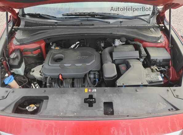 5NMS23AD5KH097009 2019 HYUNDAI SANTA Red ძრავის განყოფილების ხედი