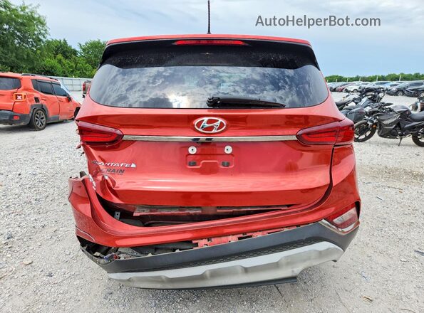 5NMS23AD5KH130168 2019 HYUNDAI SANTA Orange Widok z tyłu