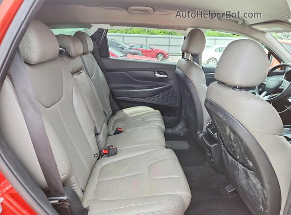 5NMS23AD5KH130168 2019 HYUNDAI SANTA Orange Widok wnętrza z tyłu