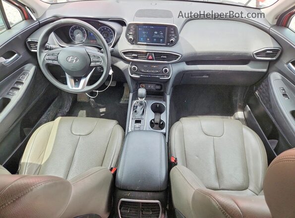 5NMS23AD5KH130168 2019 HYUNDAI SANTA Orange Widok deski rozdzielczej